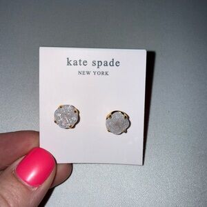 Kate Spade Gold-Trimmed Sparkling Stud Earrings
